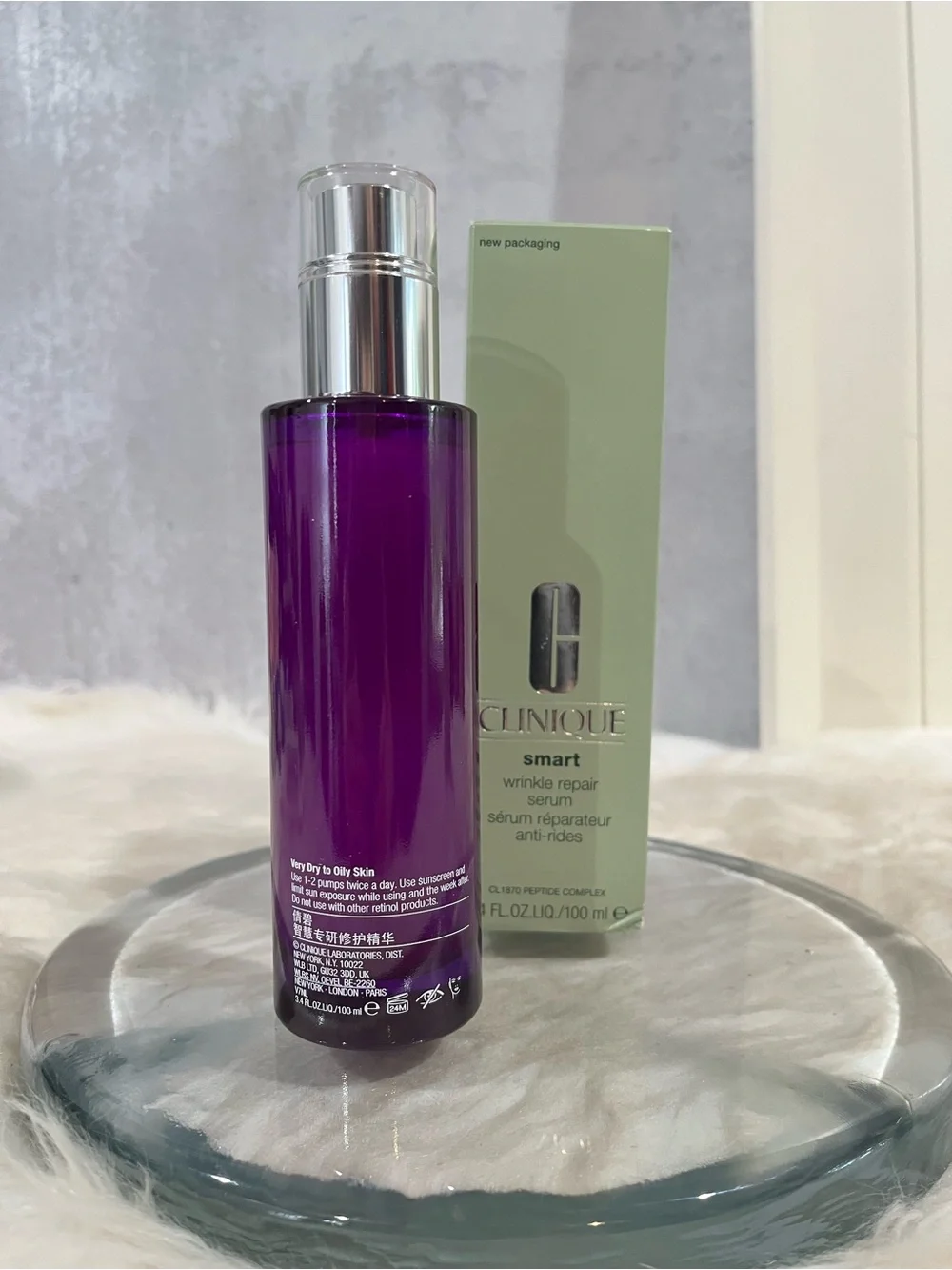 NEW Clinique Smart Wrinkle Repair Serum Peptide Complex Retinoid 3.4 oz jumbo